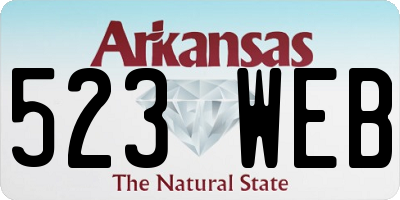 AR license plate 523WEB