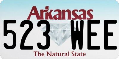 AR license plate 523WEE