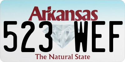 AR license plate 523WEF