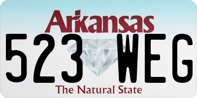 AR license plate 523WEG