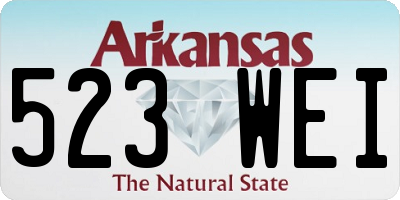 AR license plate 523WEI
