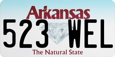 AR license plate 523WEL