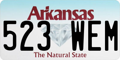 AR license plate 523WEM