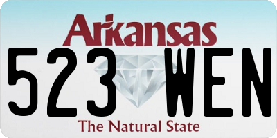 AR license plate 523WEN