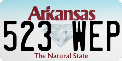AR license plate 523WEP