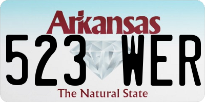 AR license plate 523WER