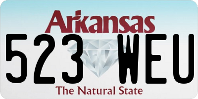 AR license plate 523WEU
