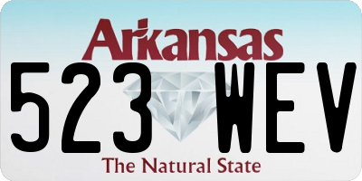 AR license plate 523WEV