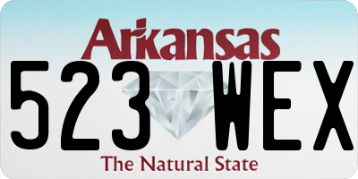 AR license plate 523WEX