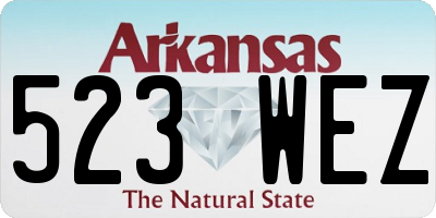 AR license plate 523WEZ