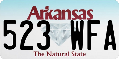 AR license plate 523WFA