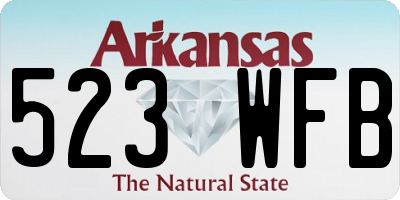 AR license plate 523WFB