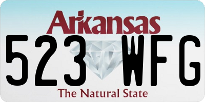 AR license plate 523WFG