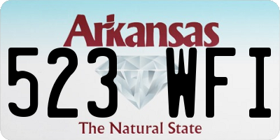 AR license plate 523WFI