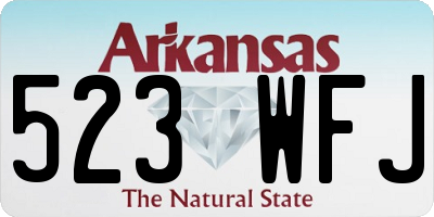 AR license plate 523WFJ