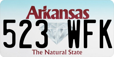 AR license plate 523WFK