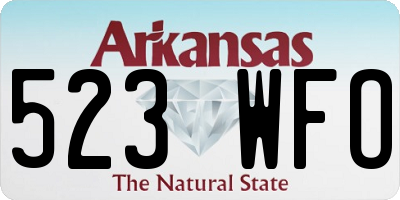 AR license plate 523WFO