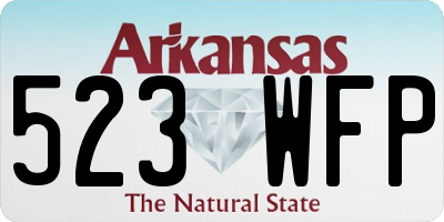 AR license plate 523WFP