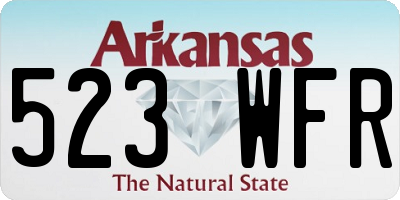 AR license plate 523WFR