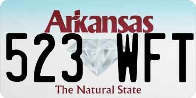 AR license plate 523WFT