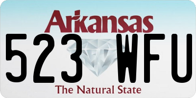 AR license plate 523WFU
