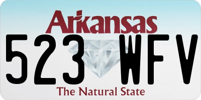 AR license plate 523WFV