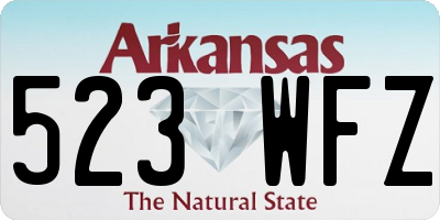 AR license plate 523WFZ