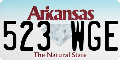 AR license plate 523WGE