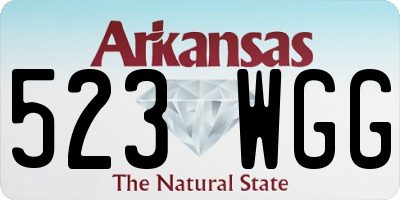 AR license plate 523WGG