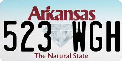 AR license plate 523WGH