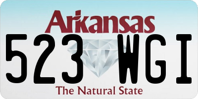 AR license plate 523WGI