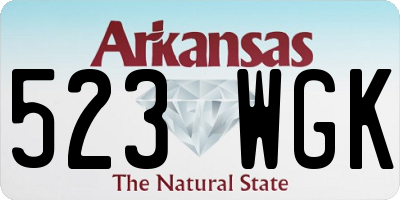 AR license plate 523WGK