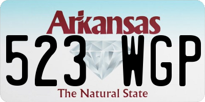 AR license plate 523WGP