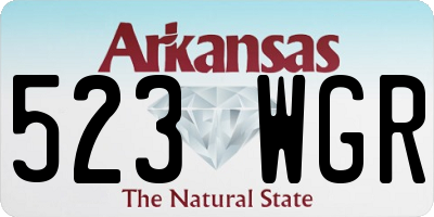 AR license plate 523WGR