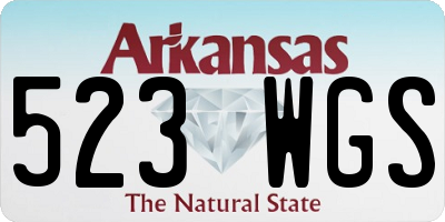 AR license plate 523WGS