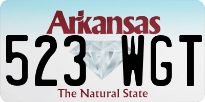 AR license plate 523WGT