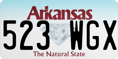 AR license plate 523WGX