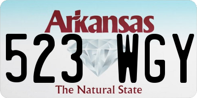 AR license plate 523WGY