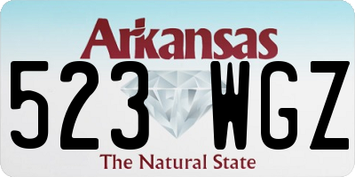 AR license plate 523WGZ