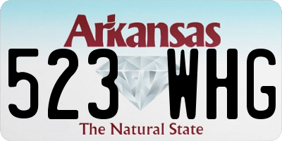 AR license plate 523WHG