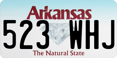 AR license plate 523WHJ