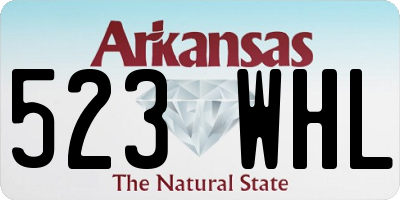 AR license plate 523WHL