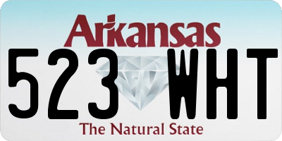 AR license plate 523WHT