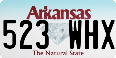 AR license plate 523WHX
