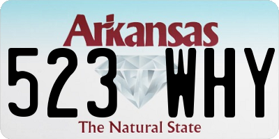 AR license plate 523WHY