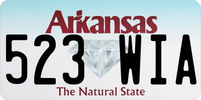 AR license plate 523WIA