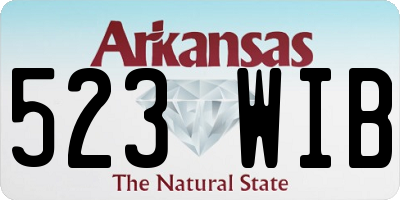 AR license plate 523WIB