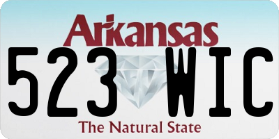 AR license plate 523WIC