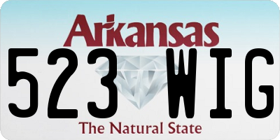AR license plate 523WIG