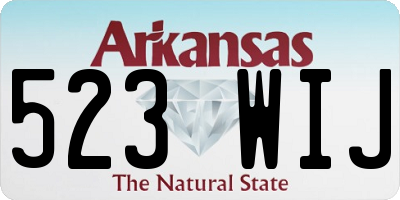 AR license plate 523WIJ